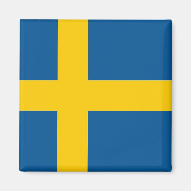 Magnet with Flag of Sweden (Front)