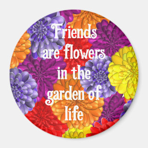 Magnet with flowers for friends