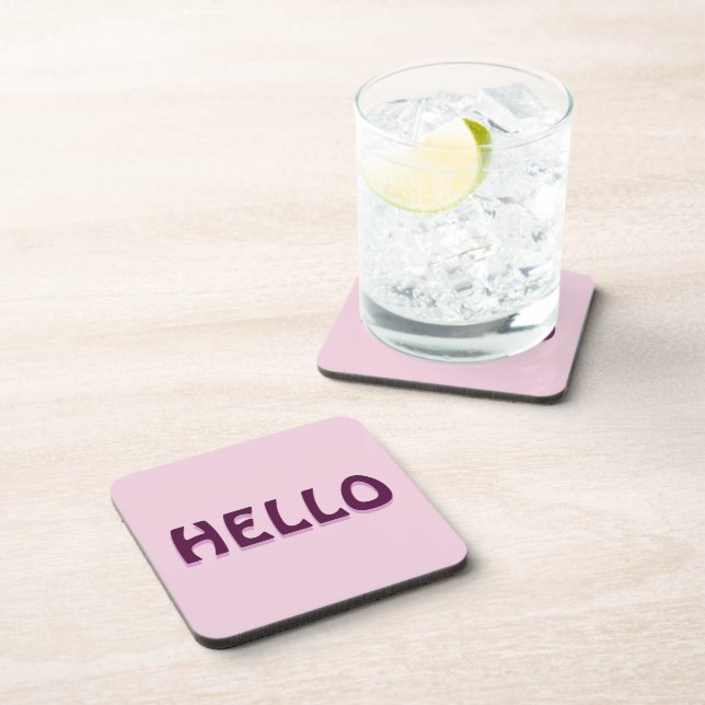 MAGNET WITH HELLO BEVERAGE COASTER (Right Side)