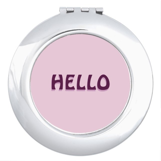 MAGNET WITH HELLO COMPACT MIRROR (Front)