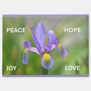 Magnet with Iris Flower and Advent themes