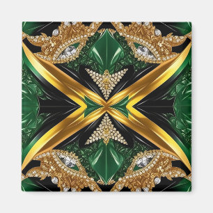 Magnet with Jamaican Colors Design