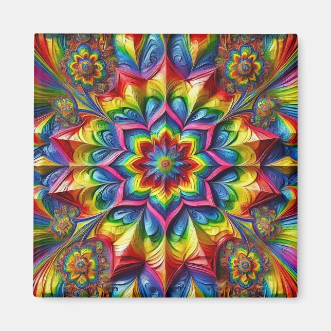 Magnet with LGBTQ Colors Design (Front)