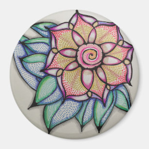 Magnet with Meditation Flower