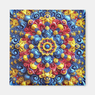 Magnet with Romanian Colors Design