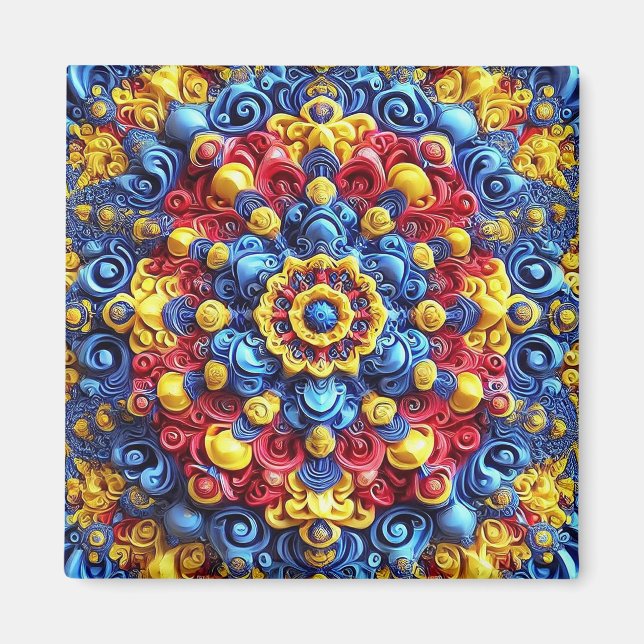 Magnet with Romanian Colors Design (Front)