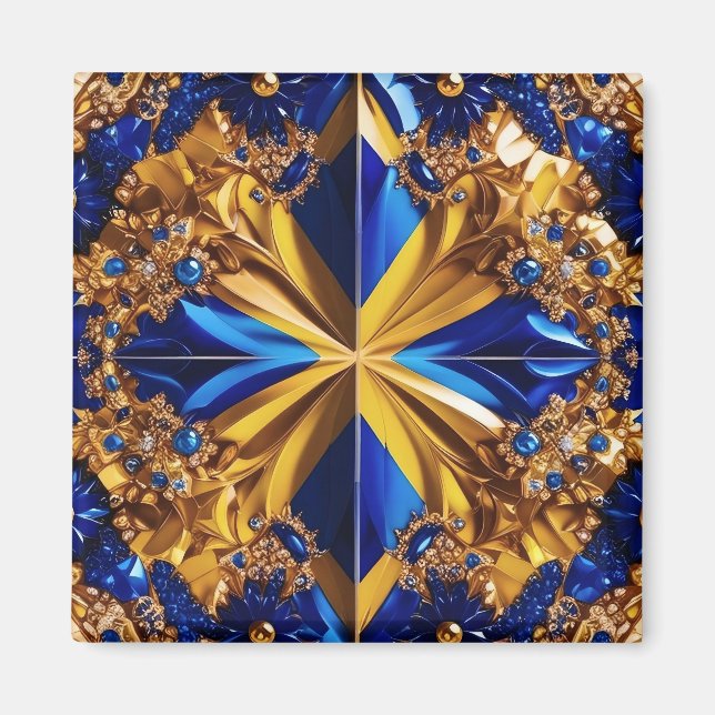 Magnet with Sweden Colors Design (Front)