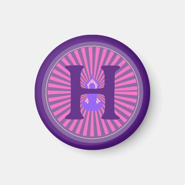 Magnet - Yoga Zen - Personalized - Add Initial (Front)