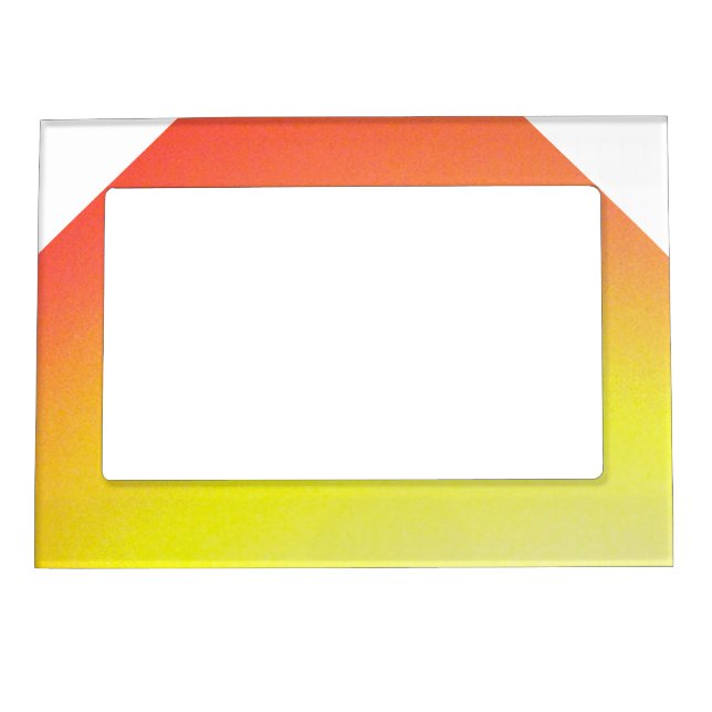Magnetbilderrahmen rot-weiss-gelbe Grafik Magnetic Photo Frame (Front)