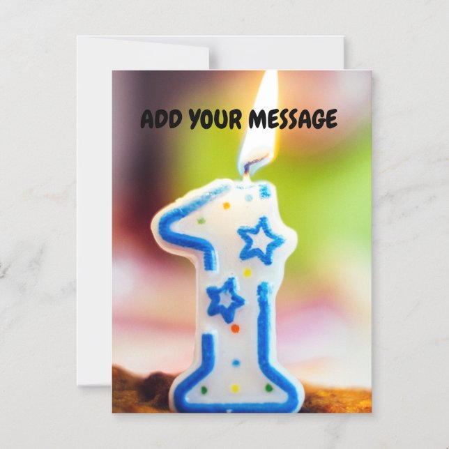 🎂 Magnetic 1st Birthday Keepsake Customizable  Magnetic Invitation (Front)