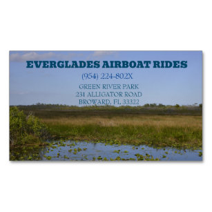 Magnetic air boat rides/tours business card