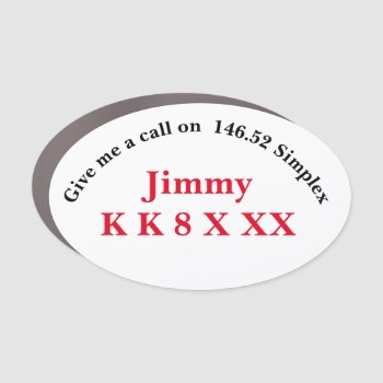 Magnetic Amateur Radio Sticker Call On Simplex Car Magnet by hamgear at Zazzle