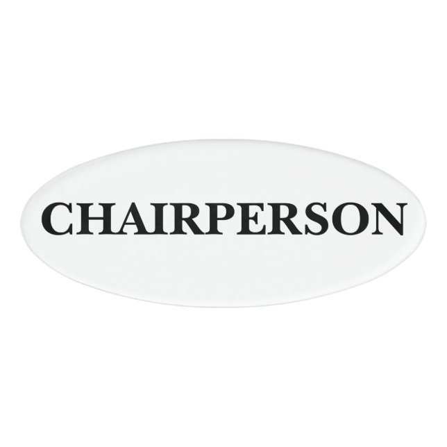 Magnetic Badge - Chairperson (Front)