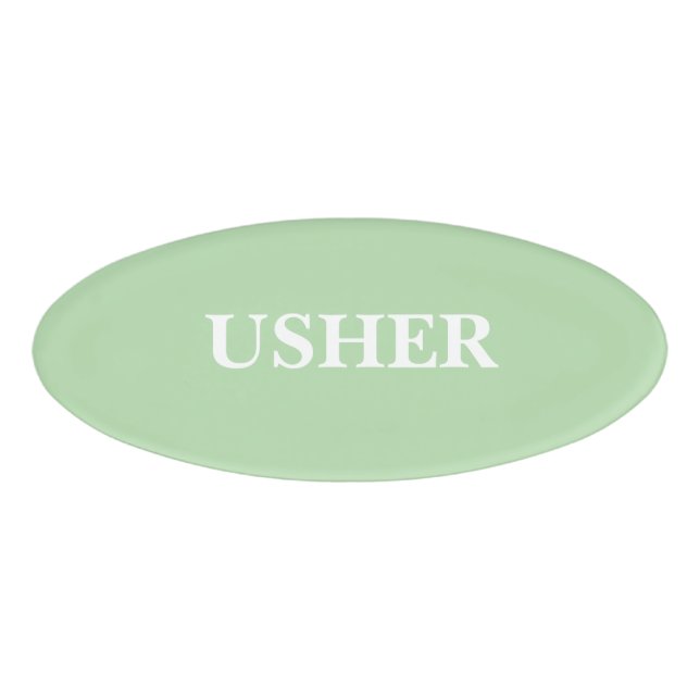 Magnetic Badge - USHER (Front)
