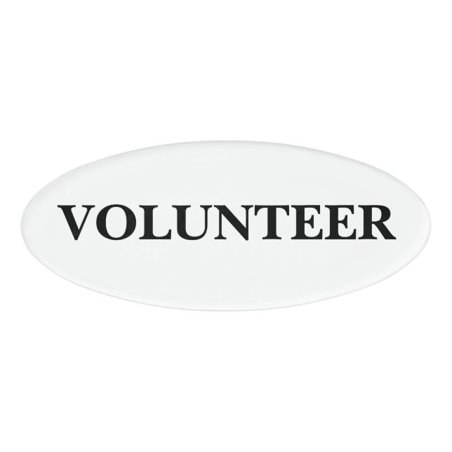 Magnetic Badge - Volunteer (Front)