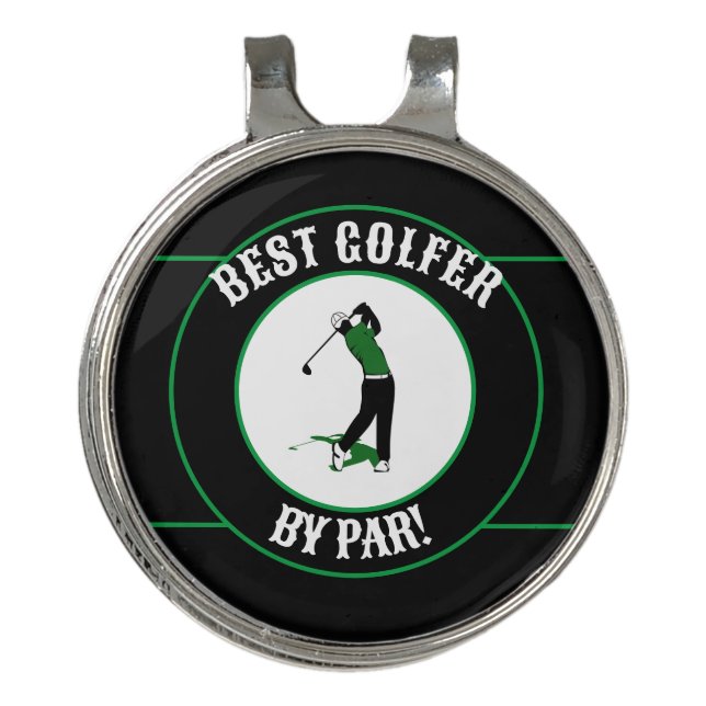 Magnetic Best Golf Hat Clip with Custom Ball (Front)