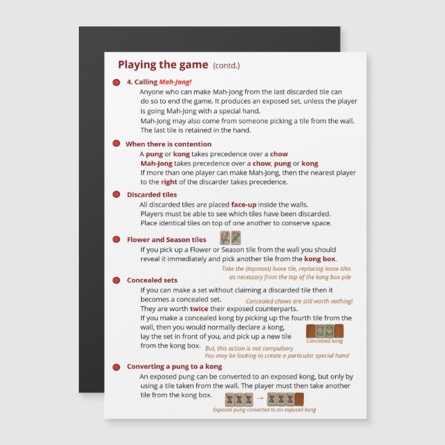 Magnetic BMJA rules – Playing the game (2) Invitation (Front/Back)