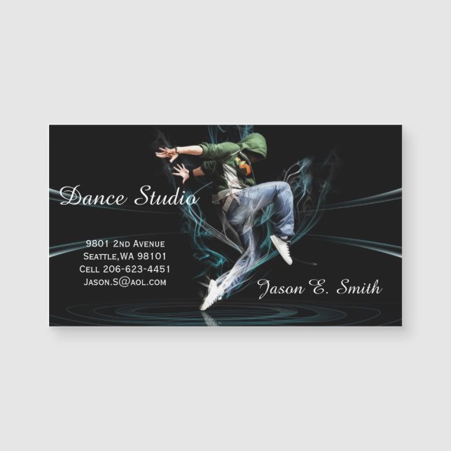 Magnetic Business Card-Dance Studio Sample (Front)