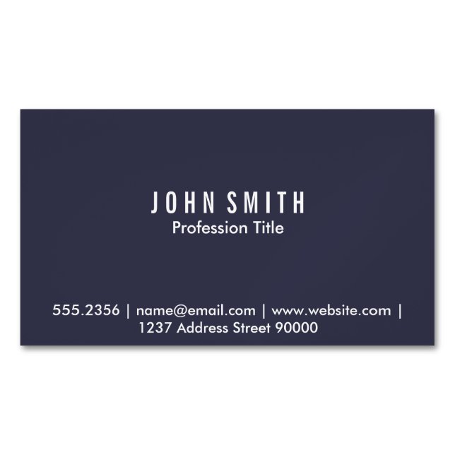 Magnetic Business Card (deep blue) (Front)