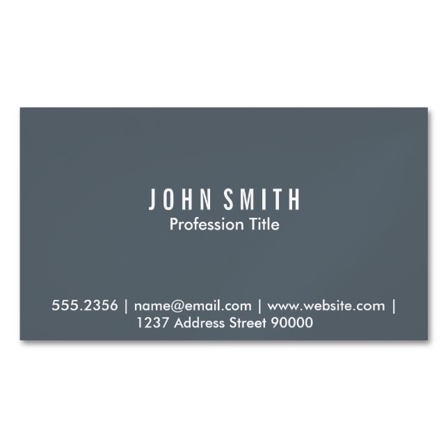 Magnetic Business Card (gray) (Front)