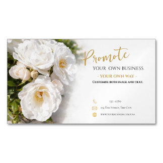 Magnetic Business Card Roses Template