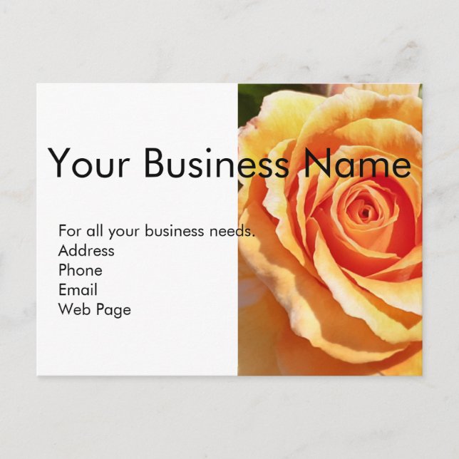 Magnetic Business Cards Floral - Self Promotion (Front)