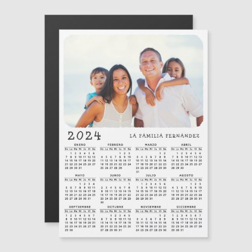 Magnetic Calendar 2024 in Spanish with Photo