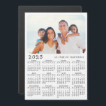 Magnetic Calendar 2025 in Spanish with Photo<br><div class="desc">This simple minimalist style magnetic 2025 calendar in Spanish for USA (Sunday is the first day of the week) is easy to personalize with your family name and custom photo to create a unique present for your loved ones. The white and black design with a colorful photo looks nice and...</div>