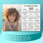 Magnetic Calendar - Photo Full Year View Modern<br><div class="desc">A very useful item for school or home office. This shows a full year view of all dates. A calendar printed on a magnet combines practicality with convenience, transforming a workspace essential into a time-management tool. This innovative design features a full-year or monthly calendar layout integrated into the magnet's surface,...</div>