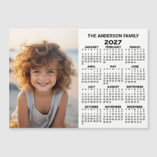 Magnetic Calendar - Photo Full Year View Modern