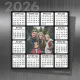Magnetic Calendar Square with Photo Zazzle