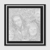Magnetic Card - Black Square Frame Template (Front)