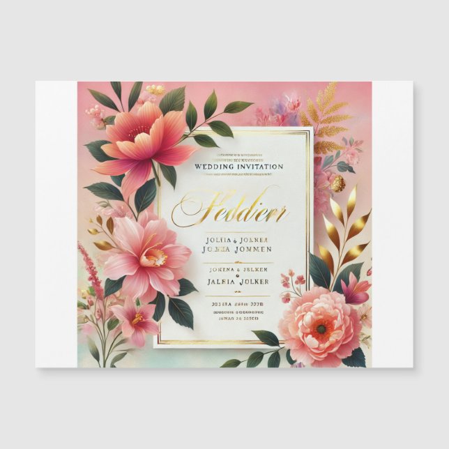 magnetic card, custom magnet, thin magnet, persona magnetic invitation (Front)