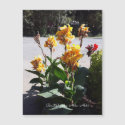 Magnetic card printed with yellow flowers