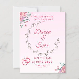 Magnetic Card wedding save the date invitation