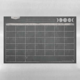 Magnetic chalkboard moon perpetual calendar dry erase sheet
