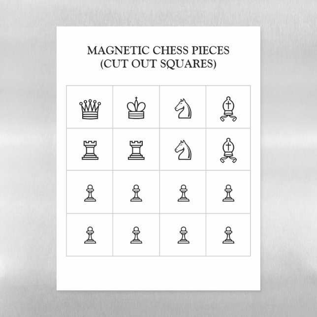 Magnetic chess pieces for custom board game (Vertical)