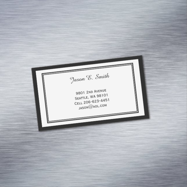 Magnetic Classic Bordered Calling Card (In Situ)