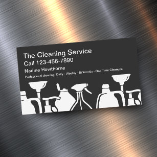 Magnetic Cleaning Service Design Business Card Magnet