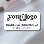 Magnetic Company Employee Name Tag<br><div class="desc">Looking for branded name tags for your employees? Check out this Custom Company  Business Logo Magnetic Fastener Name Tag. You can add your logo and details very easily or customize it even further by using the design tool. Happy branding!</div>