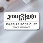 Magnetic Company Employee Name Tag at Zazzle