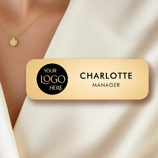 Magnetic Company Logo Employee Name Job Title Tag