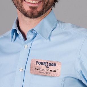 Magnetic Company Name Tag - Custom Employee Badge