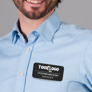 Magnetic Company Name Tag - Custom Employee Badge