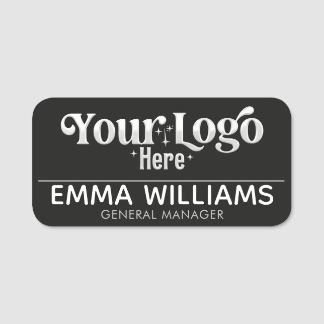 Magnetic Company Staff Personalized Name Tag (Front)