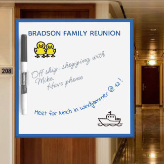 Magnetic Cruise Message Erase Board Ducks & Ship 