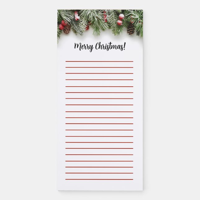Magnetic Custom Christmas Notepad (Front)