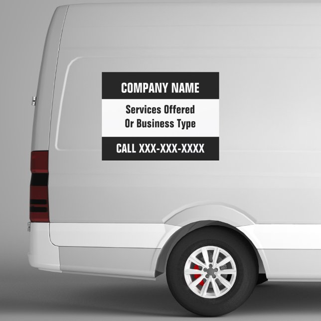 Magnetic Custom Company Car Marketing Sign (Removable Car Magnet - Company Name Logo 

(Scale May Vary - See Dimensions))