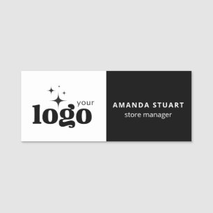 Magnetic Custom Employee Name Tag Company Logo