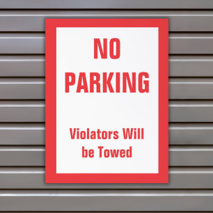 Magnetic Custom Parking Sign - No Parking 